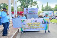 Wakil Bupati Kepulauan Sula, M. Saleh Marasabessy, saat membuka kegiatan lomba karnaval tingkat PAUD dalam rangka Hardiknas 2025.