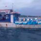 Kapal pencuri ikan jenis pakura yang dihancurkan oleh nelayan Pulau Morotai. 