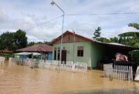 Banjir terjadi di Desa Umaloya, Kecamatan Sanana. Akibatnya, sebanyak 128 rumah warga tergenang air. 