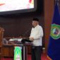 Wakil Gubernur Malut, Sarbin Sehe saat menjawab tanggapan fraksi DPRD terkait Ranperda APBD tahun 2024.