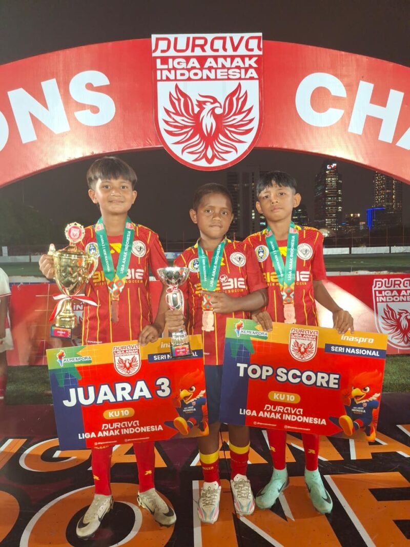 Tiga pemain sepak bola usia dini asal Maluku Utara yang menorehkan prestasi di kancah nasional. 