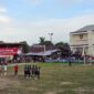 Pertandingan antara Sanana Lestari FC melawan Waibau 01 FC pada Turnamen Mini Soccer Kapolres Sula Cup ke-VIII. 