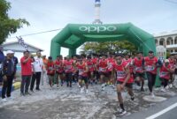 Lomba lari di Tidore dalam rangka meriahkan HUT ke 80 Republik Indonesia. 