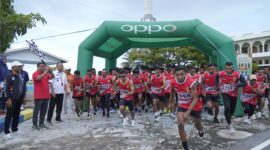 Lomba lari di Tidore dalam rangka meriahkan HUT ke 80 Republik Indonesia. 