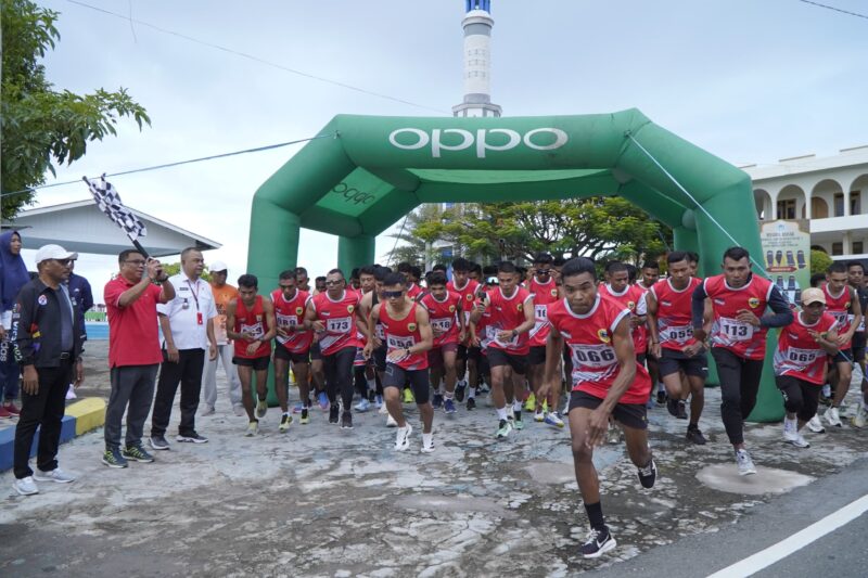 Lomba lari di Tidore dalam rangka meriahkan HUT ke 80 Republik Indonesia. 