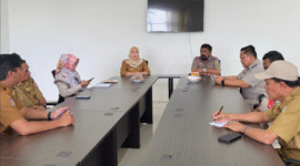 Kadis Perkim Malut melakukan rapat bersama dengan Kanwil ATR/BPN Malut.