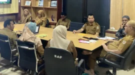 Diskominfosan Maluku Utara menggelar rapat pembentikan tim panitia penerimaan tenaga untuk menjalankan aplikasi SPBE.