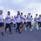 Wali Kota Muhammad Sinen ikut dalam kegiatan fun run adhyaksa di Tidore. 