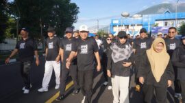 Wagub Malut, Sarbin Sehe jalan sehat bersama dengan keluarga besar RRI. 