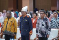 Wakil Wali Kota Tidore, Ahmad Laiman bersama Sultan Tidore Husain Syah menghadiri pelantikan IPTK Provinsi Papua Barat Daya. 