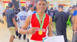 Atlet muaithay Zulfiqra Samsudin berhasil keluar sebagai juara satu pada kejurda. 