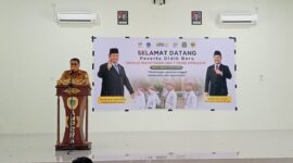 Sekda Kota Tidore Kepulauan, Ismail Dukomalamo memberikan sambutan pada pembukaan SRD 7 Tidore. 