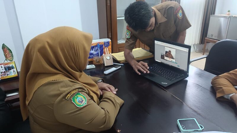 Proses perekaman Tanda Tangan Elektronik (TTE).