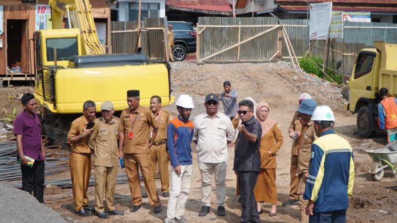 Wakil Wali Kota Tidore Kepulauan, Ahmad Laiman meninjau proyek. 