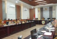 Rakor pengendalian inflasi diikuti oleh Wakil Wali Kota Tidore Kepulauan Ahmad Laiman. 