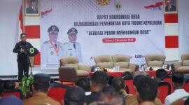 Wakil Wali Kota Tidore, Ahmad Laiman saat memberikan sambutan. 