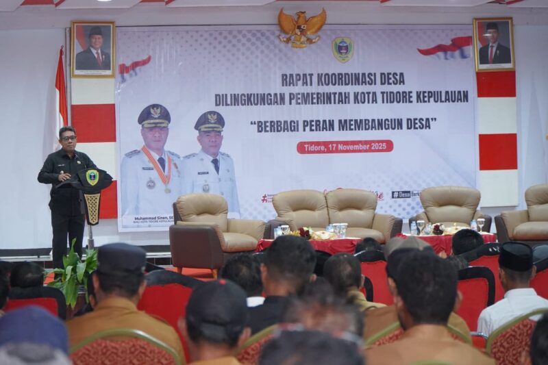 Wakil Wali Kota Tidore, Ahmad Laiman saat memberikan sambutan. 