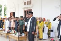 Wakil Bupati Sula, Saleh Marasabessy saat menjadi irup pada HUT PGRI dan HGN.
