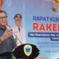 Wali Kota Muhammad Sinen saat membuka Rakerda ke-V PKK Tidore. 
