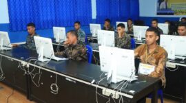 Pelaksanaan kegiatan CAT Akademk untuk peserta calon bintara Brimob. 