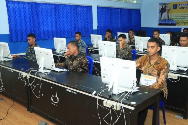 Pelaksanaan kegiatan CAT Akademk untuk peserta calon bintara Brimob. 