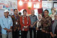 Booth Pemkot Tidore Kepulauan saat di kunjungi oleh Kepala Badan Strategi Kebijakan Dalam Negeri (BSKDN) Kementerian Dalam Negeri, Yusharto Huntoyungo.