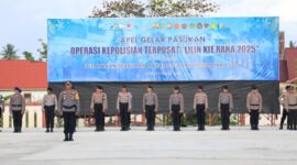 Apel gelar pasukan operasi lilin dalam rangka Natal dan tahun baru 2026.