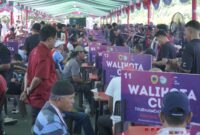 Ratusan peserta Turnamen Domeno Wali Kota Tidore Cup. 