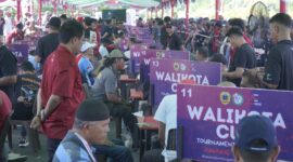 Ratusan peserta Turnamen Domeno Wali Kota Tidore Cup. 