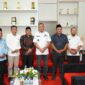 Wali Kota Muhammad Sinen didampingi Wakil Wali Kota Tidore Kepulauan, Ahmad Laiman, saat menerima kunjungan Kepala Kantor Kementerian Agama Kota Tidore Kepulauan, Lukmanuddin Abdurahman. 