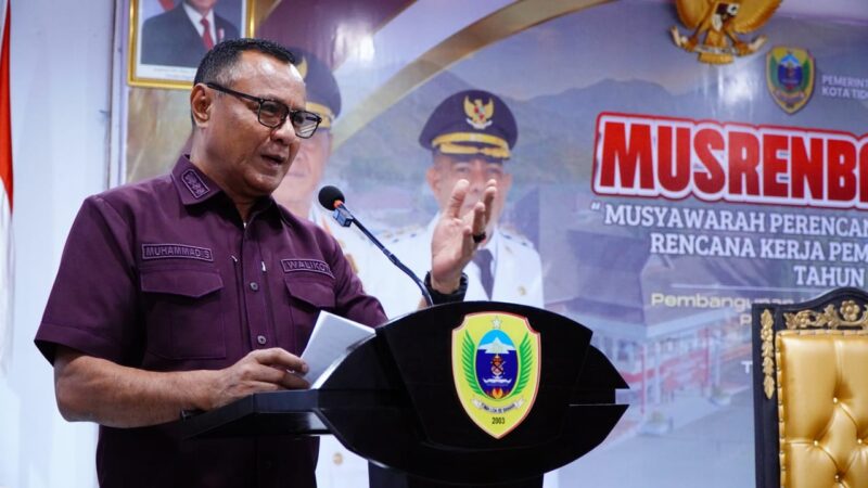Wali Kota Tidore Kepulauan, Muhammad Sinen, saat membuka secara resmi Musrenbang Rencana Kerja Pemerintah Daerah (RKPD) Tahun 2027.