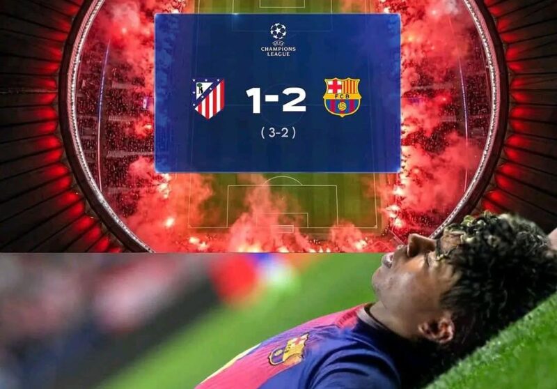 Lamine Yamal terpuruk menghadapi kegagalan RC Barcelona melaju di Liga Champions. 