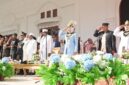 Bupati Kepulauan Sula, Fifian Adeningsi Mus menjadi inspektur upacara Hardiknas 2026.