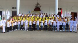 Pelepasan kontingen Porprov Maluku Utara yang berlangsung di Istana Daerah, Kepulauan Sula.