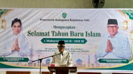 Wakil Bupati Kepulauan Sula, M. Saleh Marasabessy saat memberikan sambutan. 