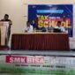 Kepala SMK Negeri 1 Tidore Ahmad Usman, S.Pd saat memberikan sambutan, nampak juga Kepala KP2KP Tidore, Hari Tri Pamungkas