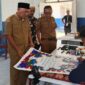 Wagub Malut Sarbin Sehe didampingi Asisten Bidang Perekonomian dan Pembangunan Setda Provinsi Maluku Utara, Sri Haryati Hatari pantau kegiatan MTQ XXXI di Sofifi
