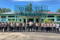 Kapolres Halbar melakukan kunjungan ke Yonif 732 Banau