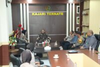 Kapolresta Ternate AKBP Anita Ratna Yulianto, S.I.K., M.H. bersama jajaran bertemu dengan Kajari Ternate Syamsidar Monoarfa, S.H., M.H