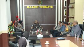 Kapolresta Ternate AKBP Anita Ratna Yulianto, S.I.K., M.H. bersama jajaran bertemu dengan Kajari Ternate Syamsidar Monoarfa, S.H., M.H
