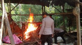 Polsek Taliabu timur musnahkan tempat pembuatan miras