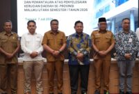 Sekda Malut Samsuddin A Kadir bersam BPK Perwakilan Malut dalam kegiatan Pemantauan Tindak Lanjut Rekomendasi Hasil Pemeriksaan (TLRHP) dan Pemantauan Penyelesaian Kerugian Daerah Semester I Tahun 2026.
