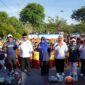 Sekda Malut, Samsuddin a Kadir mengikuti kegiatan senam literasi yang dilaksanakan oleh Dinas Kerasipan dan Perpustakan Provinsi Maluku Utara