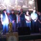 Wagub Malut saat memberikan sambutan pada acara nobar final piala dunia.