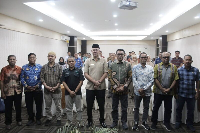 Workshop dan Sosialisasi Penyusunan Dokumen KRB yang diselenggarakan Badan Penanggulangan Bencana Daerah (BPBD) Provinsi Maluku Utara di lantai III Muara Hotel Ternate, Kamis (9/7/2026).