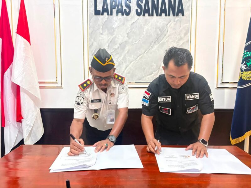 Kepala Lapas Kelas IIB Sanana dan Kepala YLBH Walima Sula