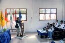 Rektor Unibrah Sarbaini A Karim meberikan sambutan sekaligus membuka dengan resmi kegiatan PKKMB tahun 2026