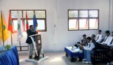 Rektor Unibrah Sarbaini A Karim meberikan sambutan sekaligus membuka dengan resmi kegiatan PKKMB tahun 2026