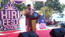 Sambutan Wakil Gubernur Malut Sarbin Sehe dalam acara pembukaan Hiri Fest