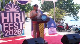 Sambutan Wakil Gubernur Malut Sarbin Sehe dalam acara pembukaan Hiri Fest